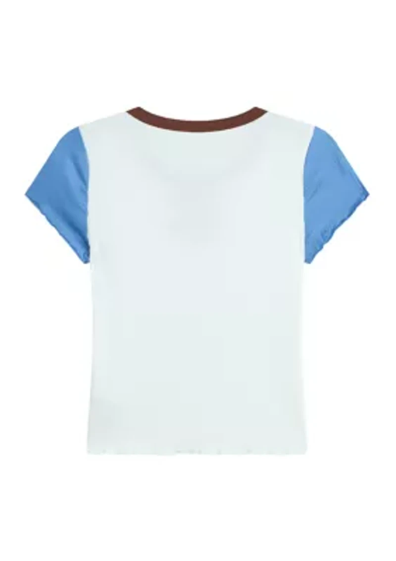 Girls 7-16 Cowboy Hat Ribbed Shirt