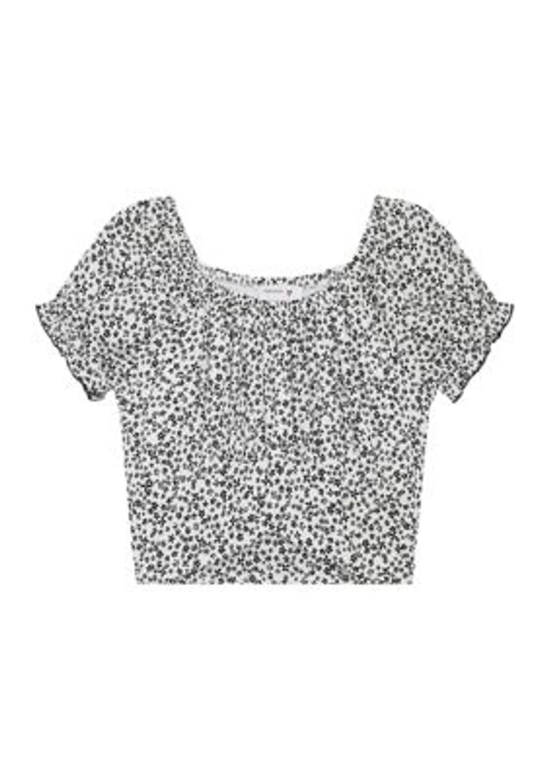 Girls 7-16 Ditsy Floral Top