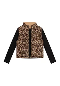 Girls 7-16 Puffer Vest Set