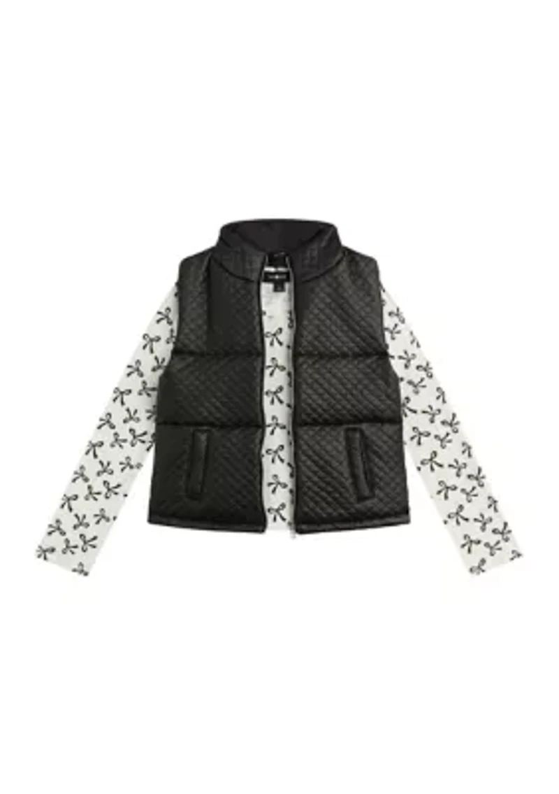 Girls 7-16 Quilted Pleather Set