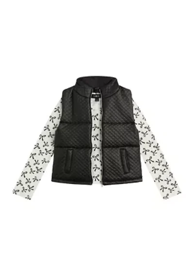 Girls 7-16 Quilted Pleather Set