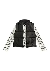 Girls 7-16 Quilted Pleather Set