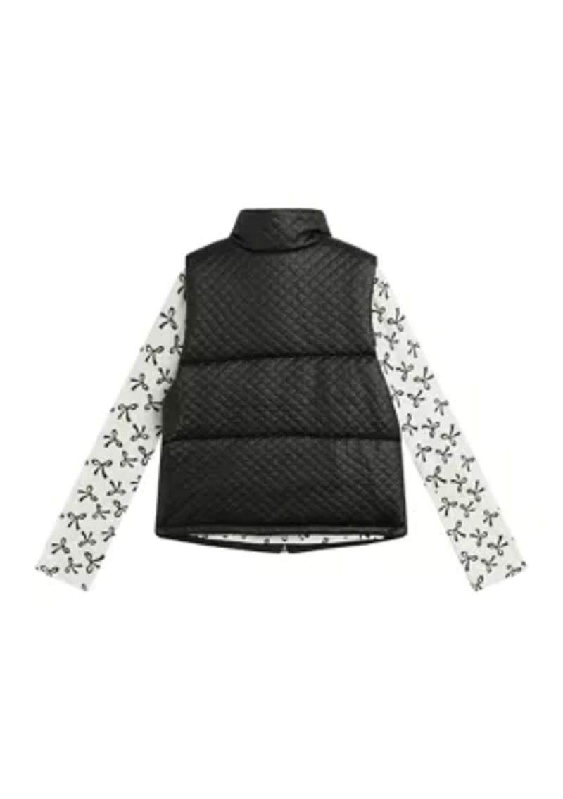 Girls 7-16 Quilted Pleather Set