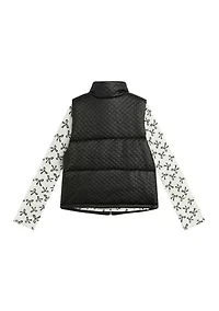 Girls 7-16 Quilted Pleather Set