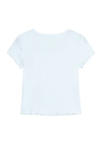 Girls 7-16 Crochet Inset T-Shirt