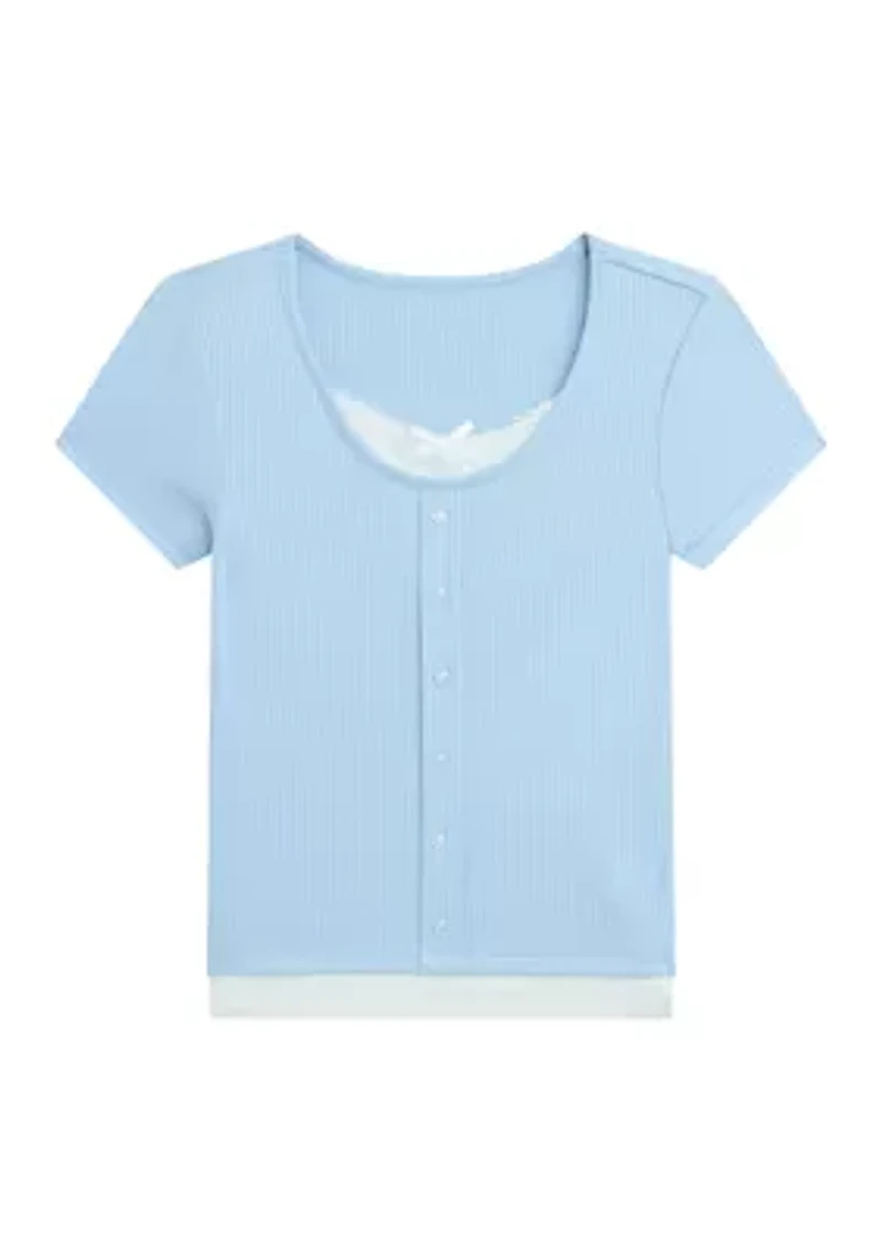 Girls 7-16 Ribbed Top