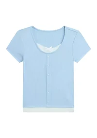 Girls 7-16 Ribbed Top