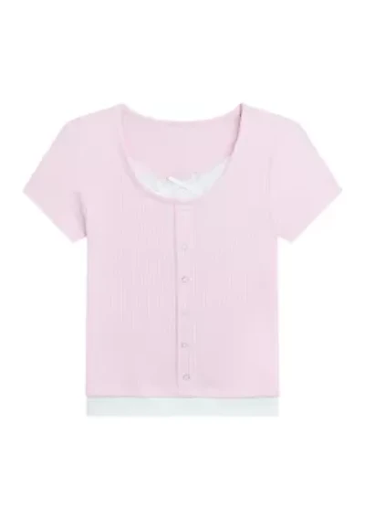 Girls 7-16 Ribbed Top