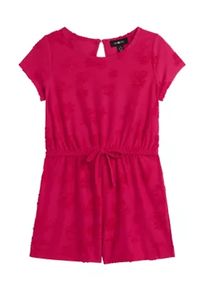 Girls 7-16 Sculpted Terry Romper