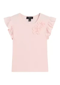 Girls 7-16 Flutter Sleeve T-Shirt