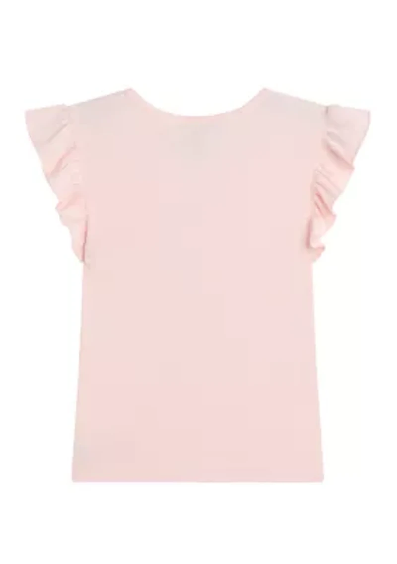 Girls 7-16 Flutter Sleeve T-Shirt
