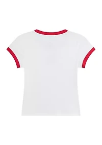 Girls 7-16 Strawberry Ringer T-Shirt