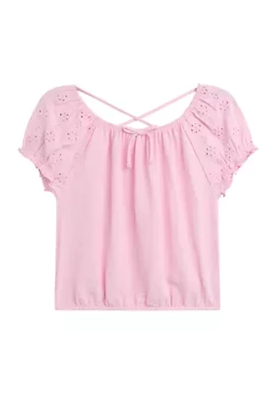 Girls 7-16 X-Back Banded Top
