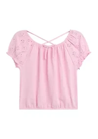 Girls 7-16 X-Back Banded Top