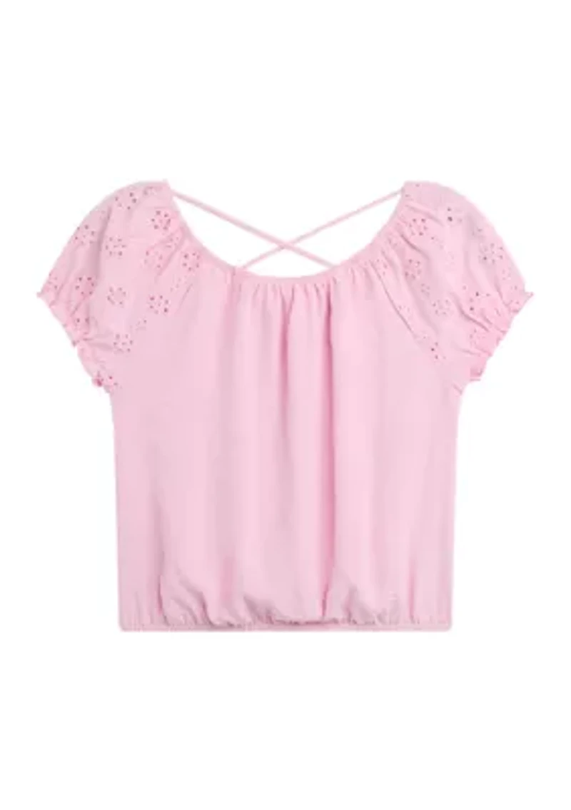 Girls 7-16 X-Back Banded Top