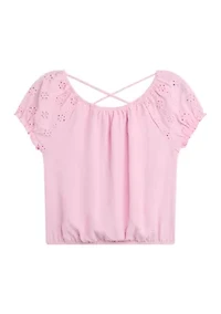 Girls 7-16 X-Back Banded Top