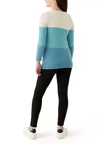 Girls 7-16 Color Blocked Sweater and Leggings Set