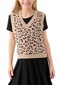 Girls 7-16 Animal Print Vest