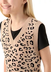 Girls 7-16 Animal Print Vest