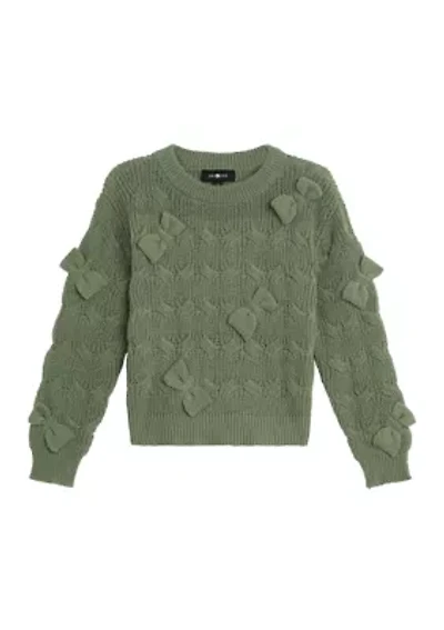 Girls 7-16 Pullover Bow Sweater