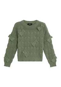 Girls 7-16 Pullover Bow Sweater