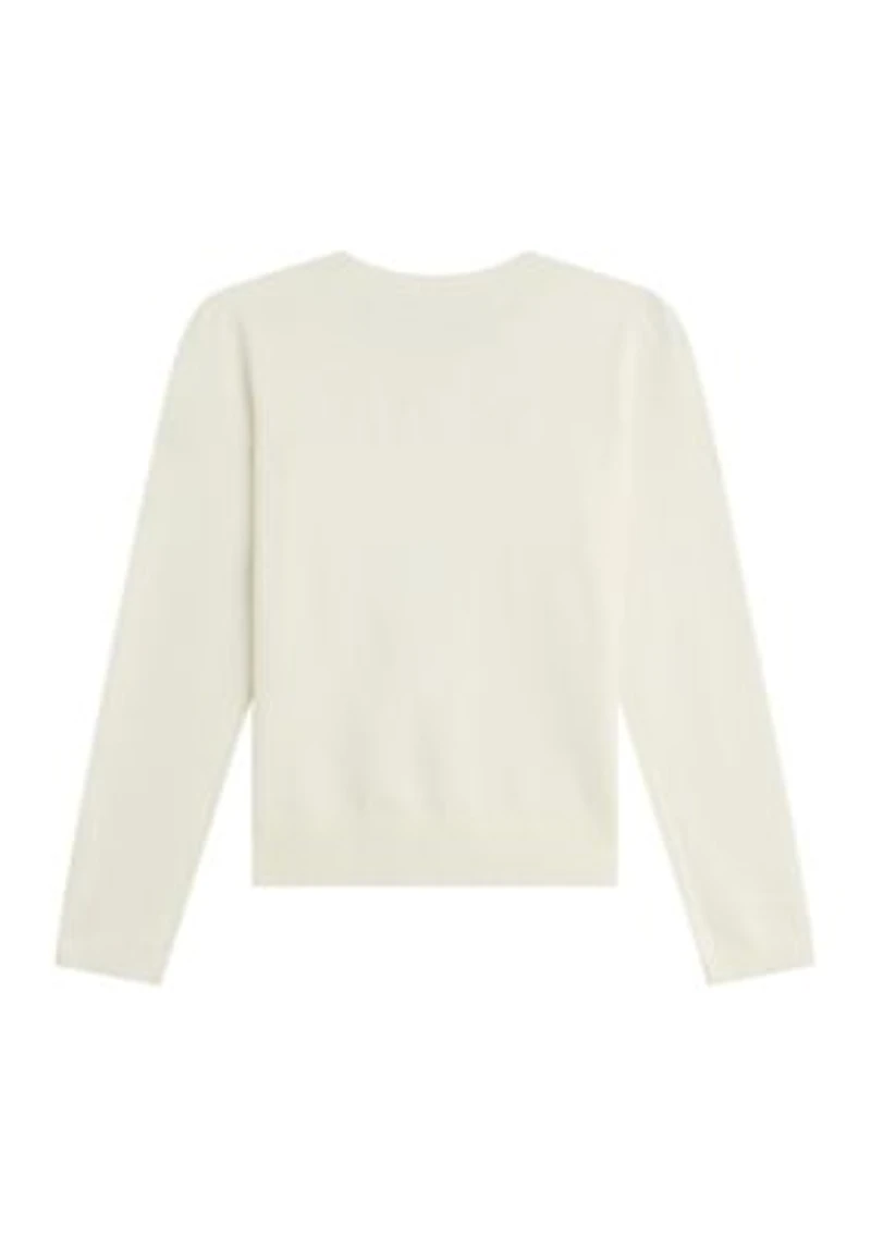 Girls 7-16 Long Sleeve Jewel Neck Top