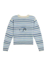 Girls 7-16 Long Sleeve Striped Sweater