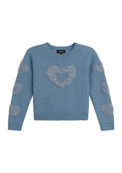 Girls 7-16 Pullover Heart Sweater