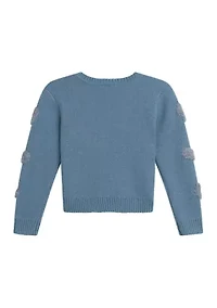 Girls 7-16 Pullover Heart Sweater