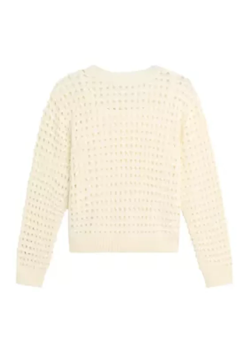 Girls 7-16 Long Sleeve Heart Top