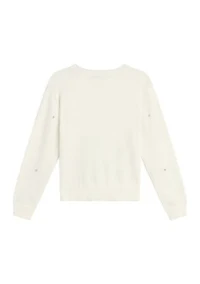 Girls 7-16 Eyelash Rhinestone Sweater