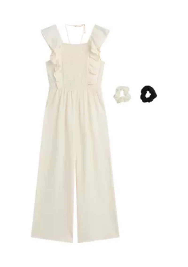 Girls 7-16 Ruffle Jumpsuit