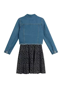 Girls 7-16 Jacket and Heart Dress Set