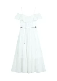 Girls 7-16 Eyelet Tiered Maxi Dress