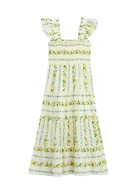 Girls 7-16 Print Smock Dress
