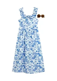 Girls 7-16 Tropical Print Dress