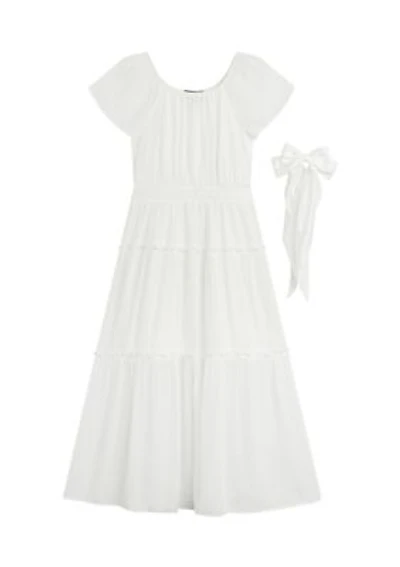 Girls 7-16 Gauze Maxi Dress with Bow