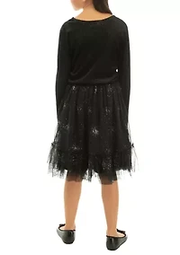 Girls 7-16 Sparkle Popover Dress