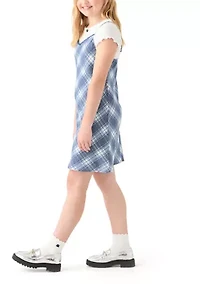 Girls 7-16 Blue Plaid Dress