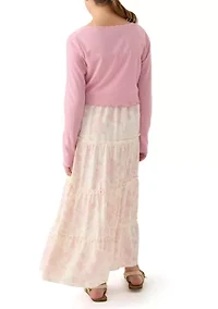 Girls 7-16 Maxi Shrug Dress