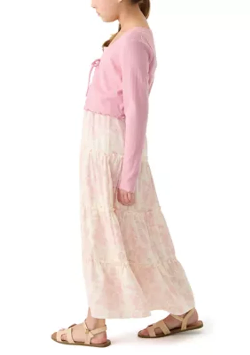 Girls 7-16 Maxi Shrug Dress