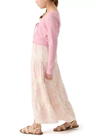 Girls 7-16 Maxi Shrug Dress