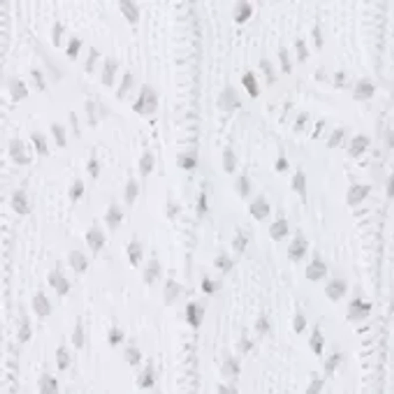 Girls 7-16 Open Eyelet Knit Cardigan