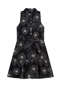 Girls 7-16 Sleeveless Floral Print Halter Dress