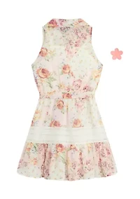 Girls 7-16 Patchwork Shirtdress with Accessory