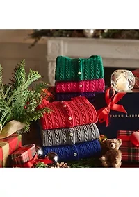 Girls 7-16 Mini-Cable Cotton Cardigan