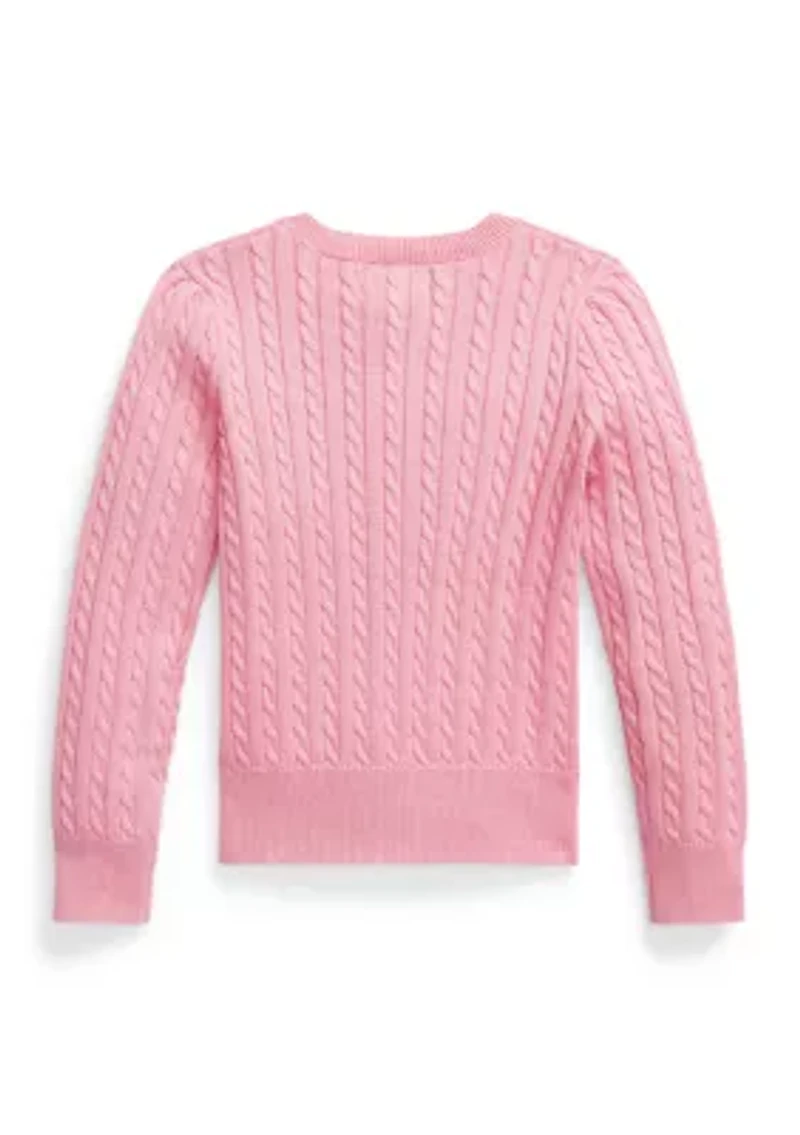 Girls 2-6x Mini-Cable Cotton Cardigan
