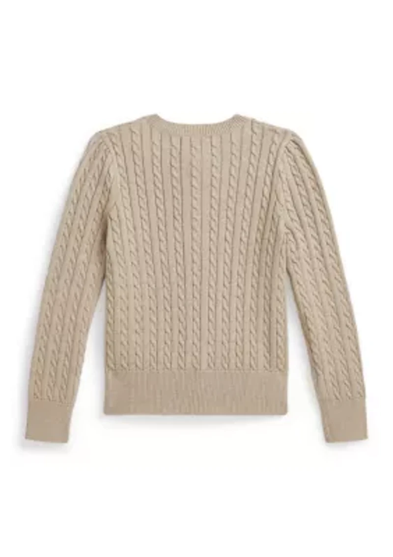 Girls 2-6x Mini Cable Cotton Cardigan