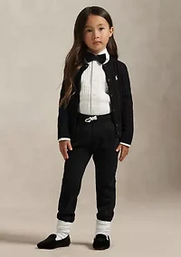 Girls 2-6x Metallic Cable Cotton Blend Cardigan