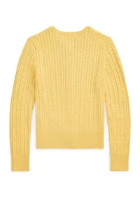 Girls 7-16 Mini Cable Cotton Cardigan